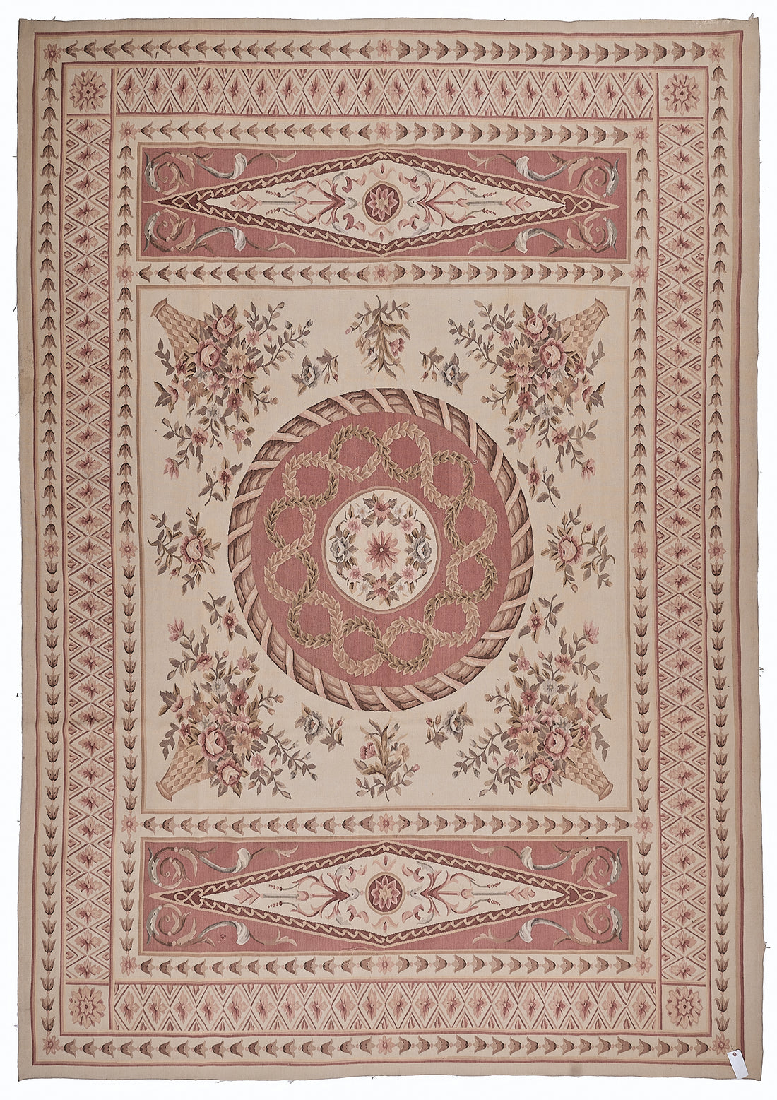 Antique 19th C Design Aubusson Rug 445
