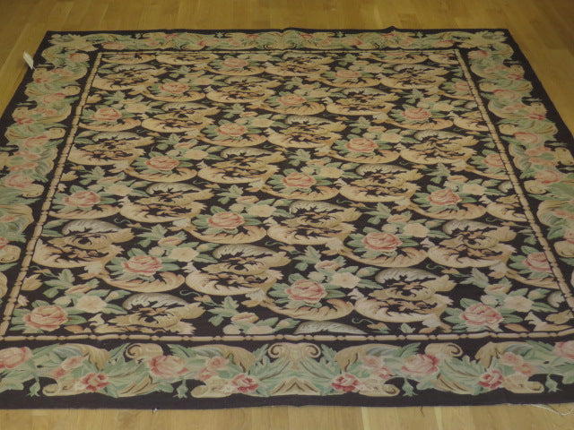 Antique 19th C Design Aubusson Rug 449