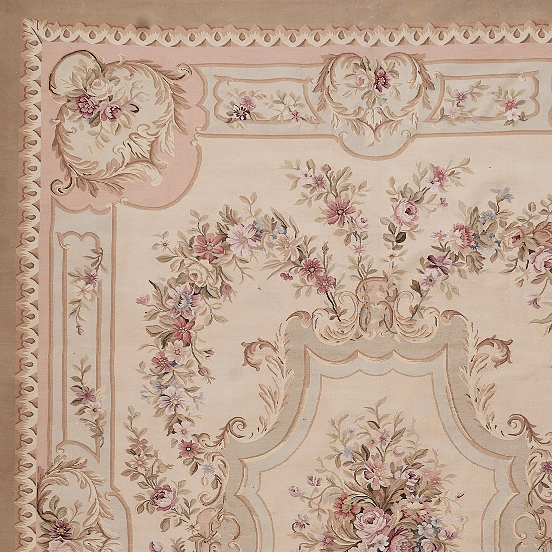 Antique 19th C Design Aubusson Rug 451