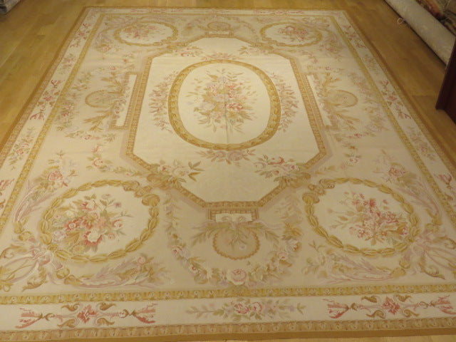Antique 19th C Design Aubusson Rug 452