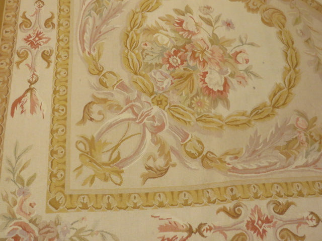 Antique 19th C Design Aubusson Rug 452