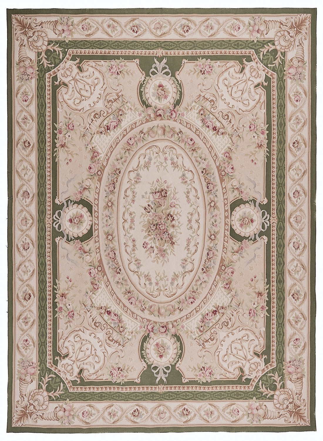 Antique 19th C Design Aubusson Rug 453