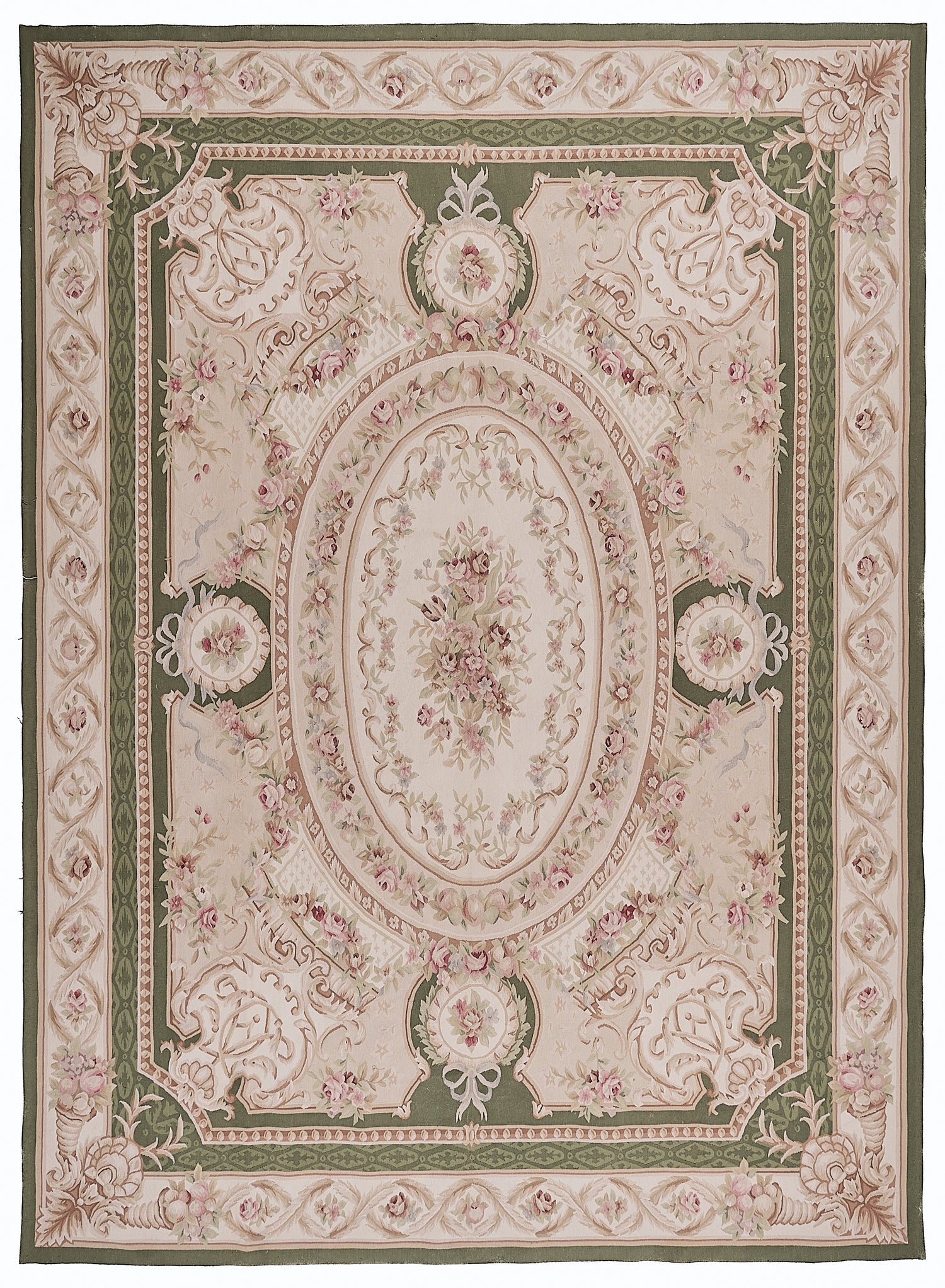 453 Antique 19th C Design Aubusson Rug