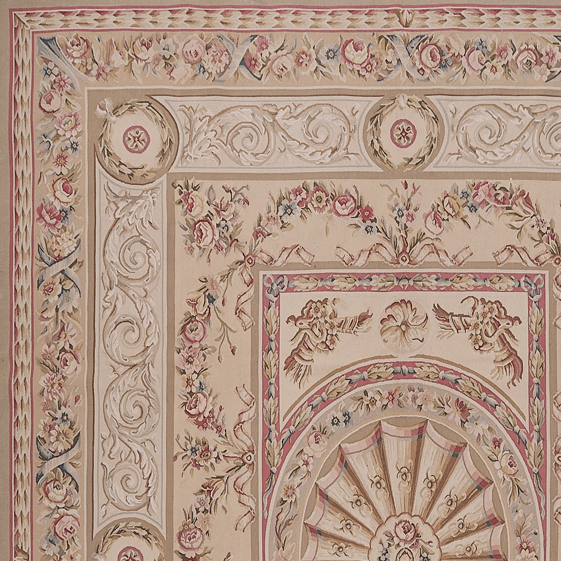 Antique 19th C Design Aubusson Rug 454