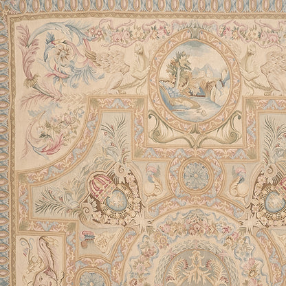 Antique 19th C Design Aubusson Rug 457