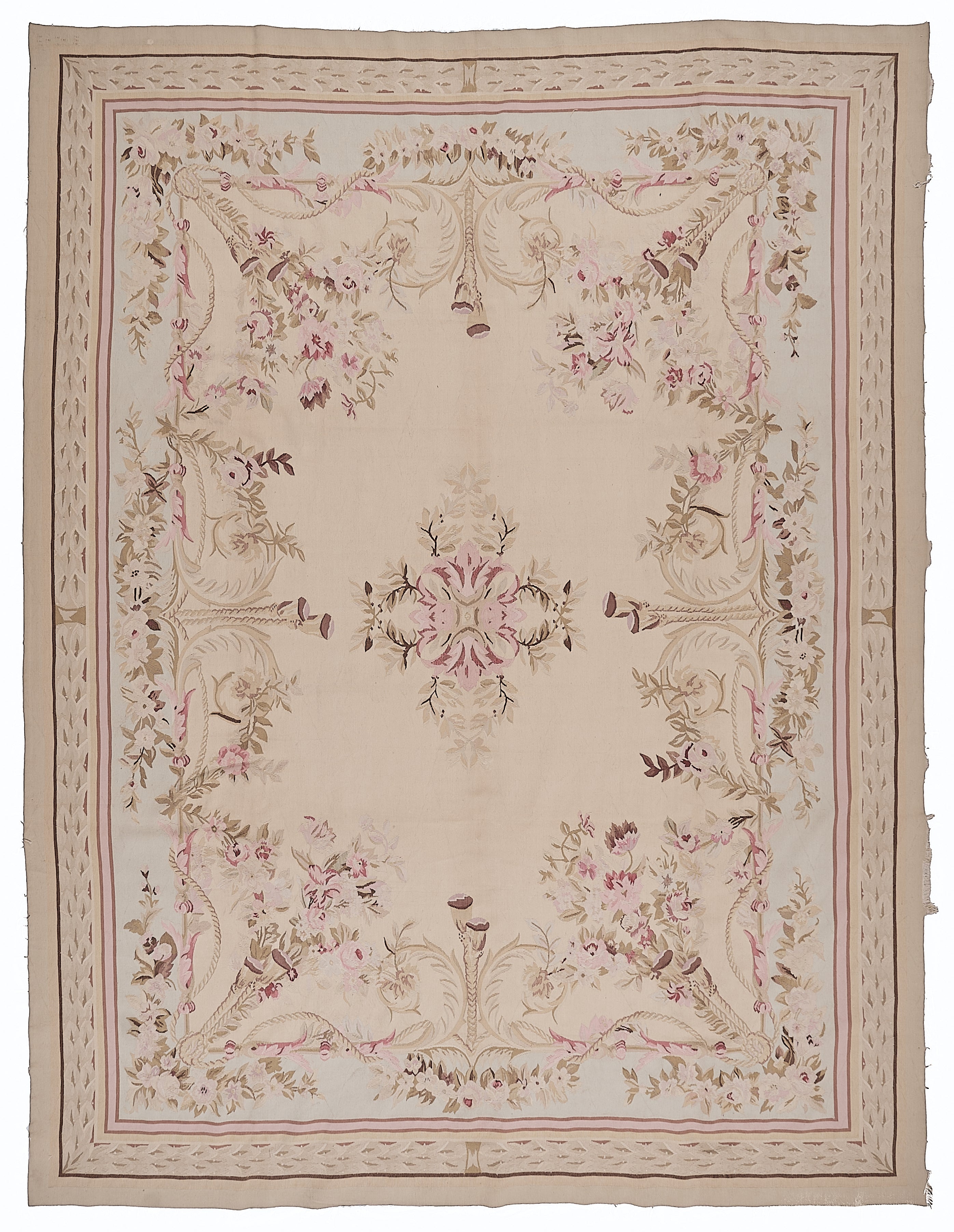 Antique 19th C Design Aubusson Rug 461