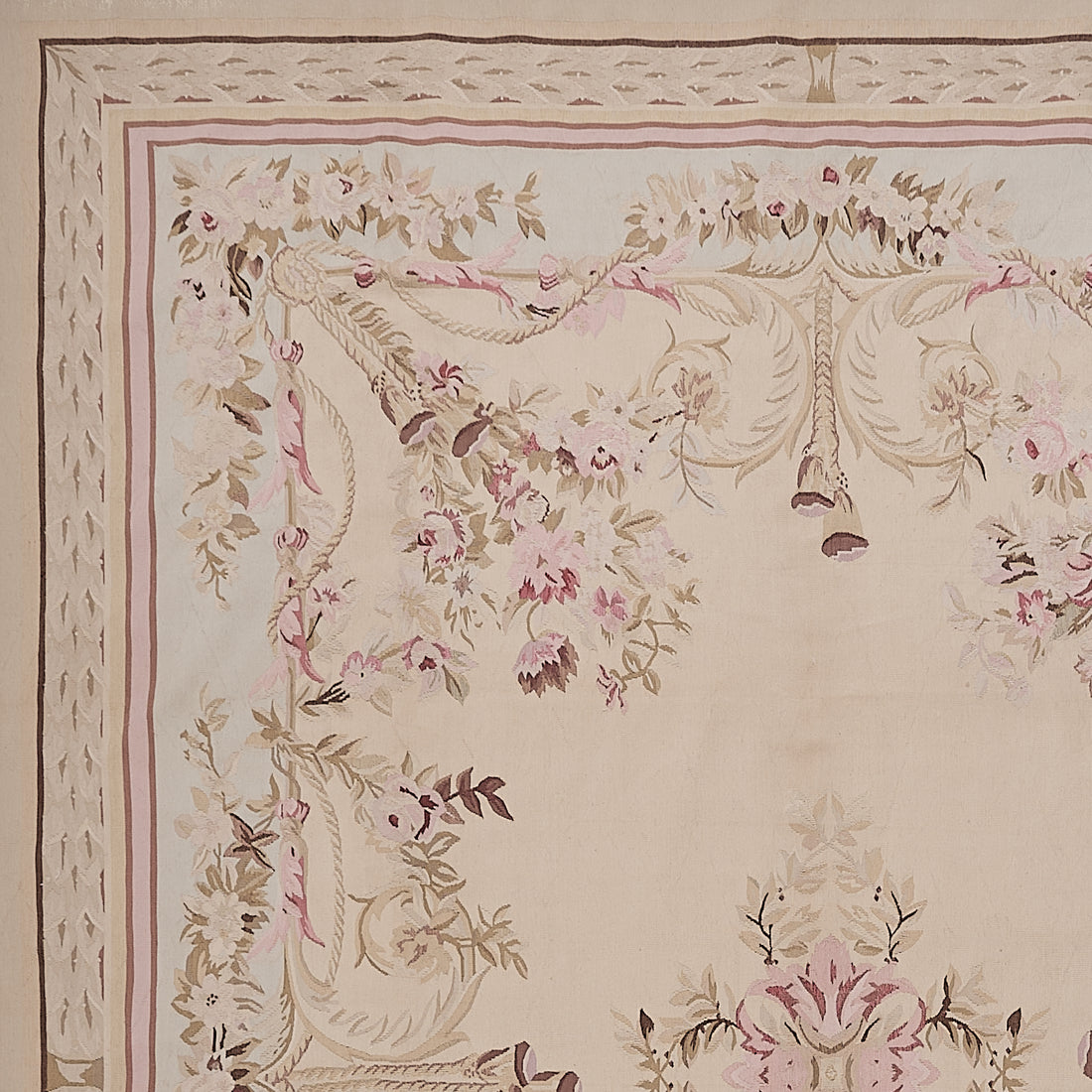 461 Antique 19th C Design Aubusson Rug