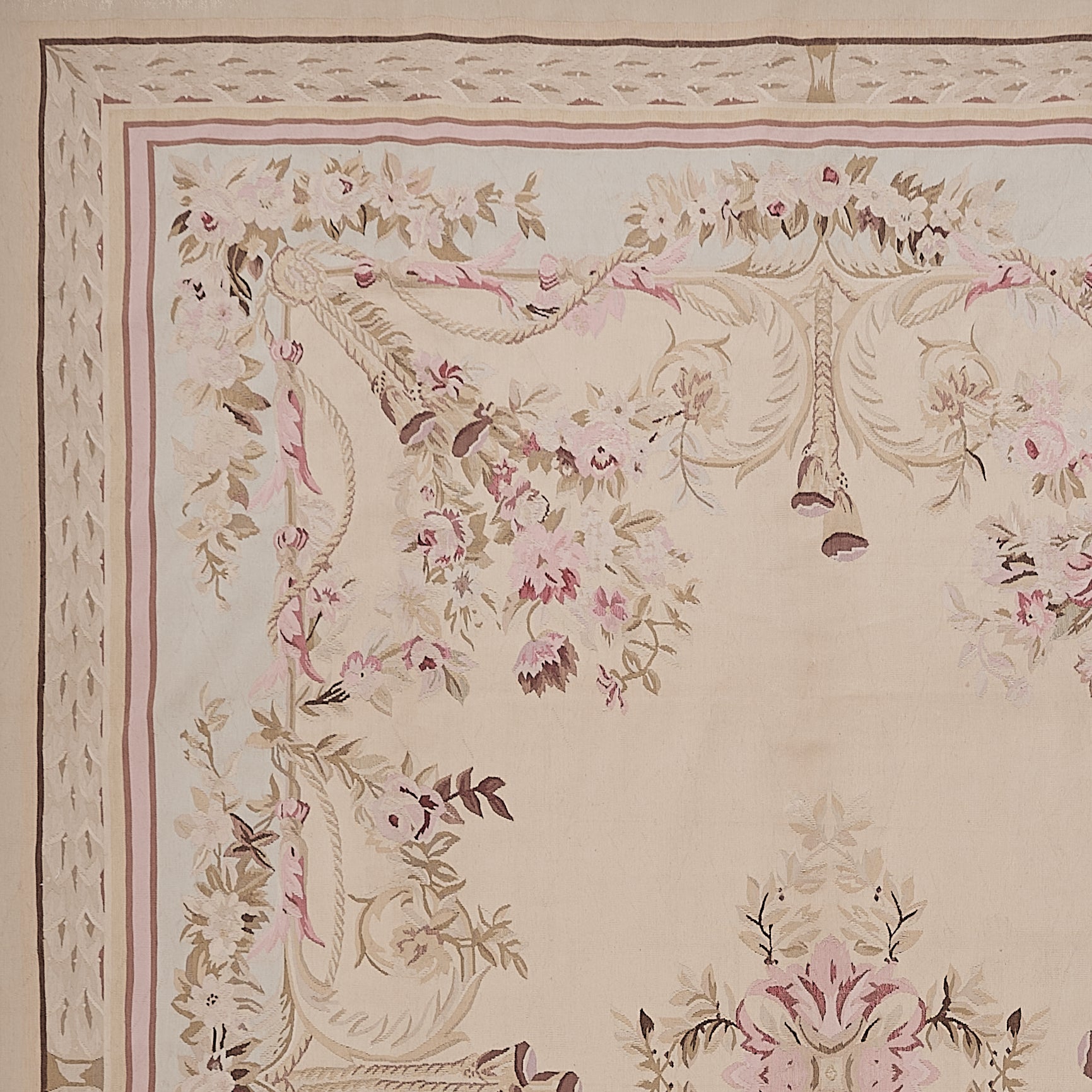 Antique 19th C Design Aubusson Rug 461