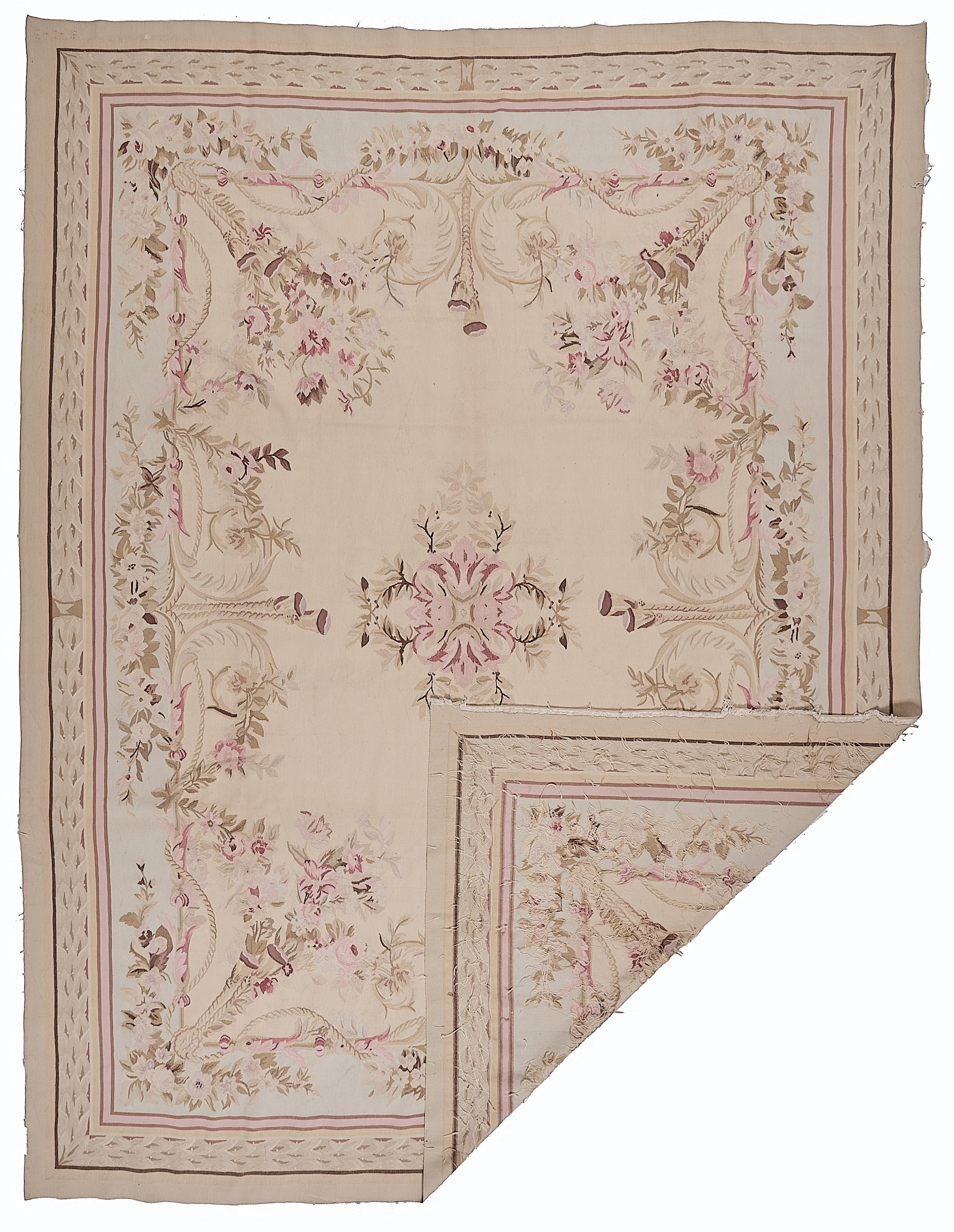 Antique 19th C Design Aubusson Rug 461
