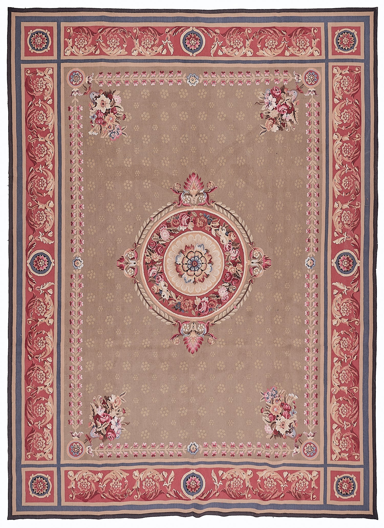 Antique 19th C Design Aubusson Rug 464