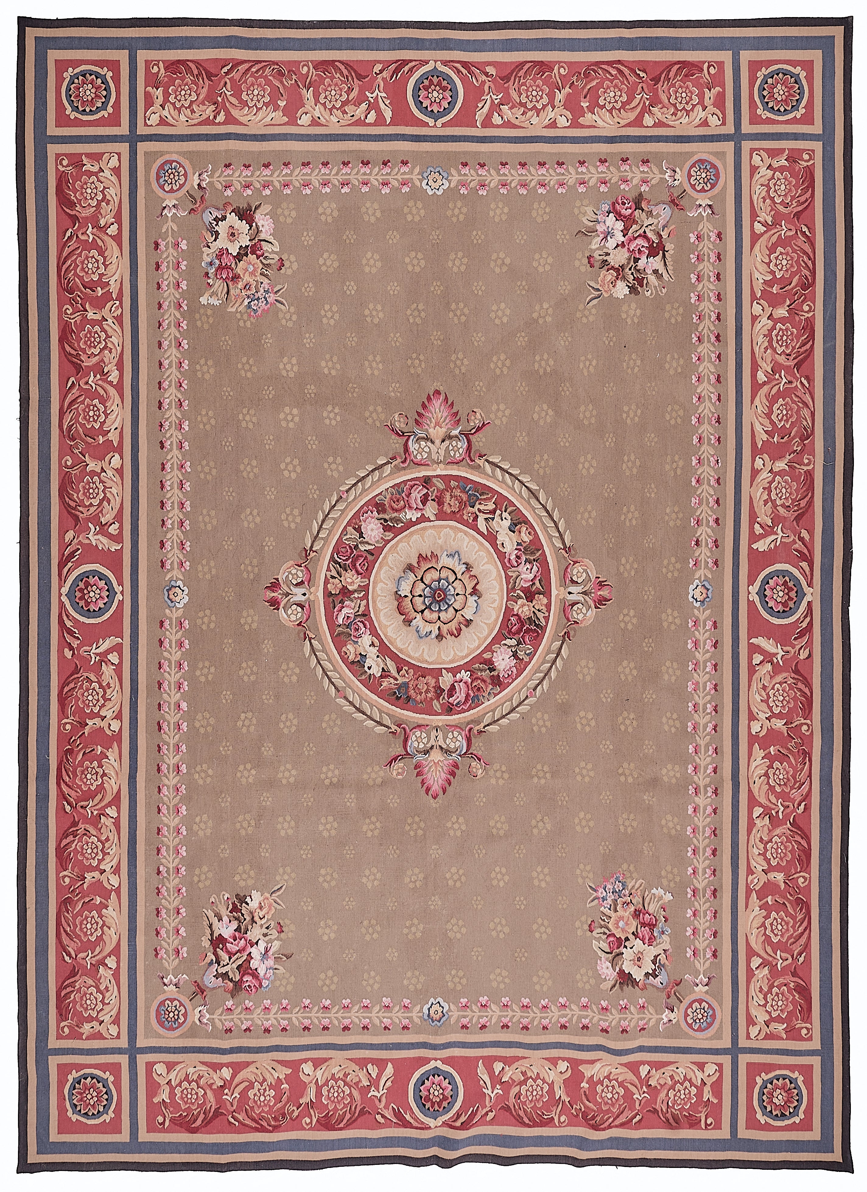 Antique 19th C Design Aubusson Rug 464