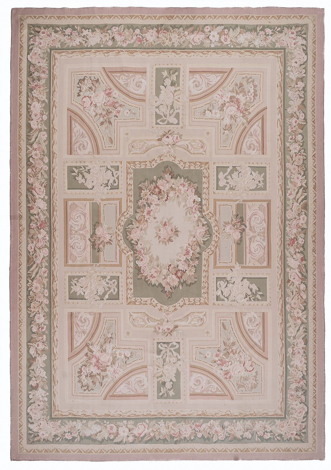 Antique 19th C Design Aubusson Rug 465