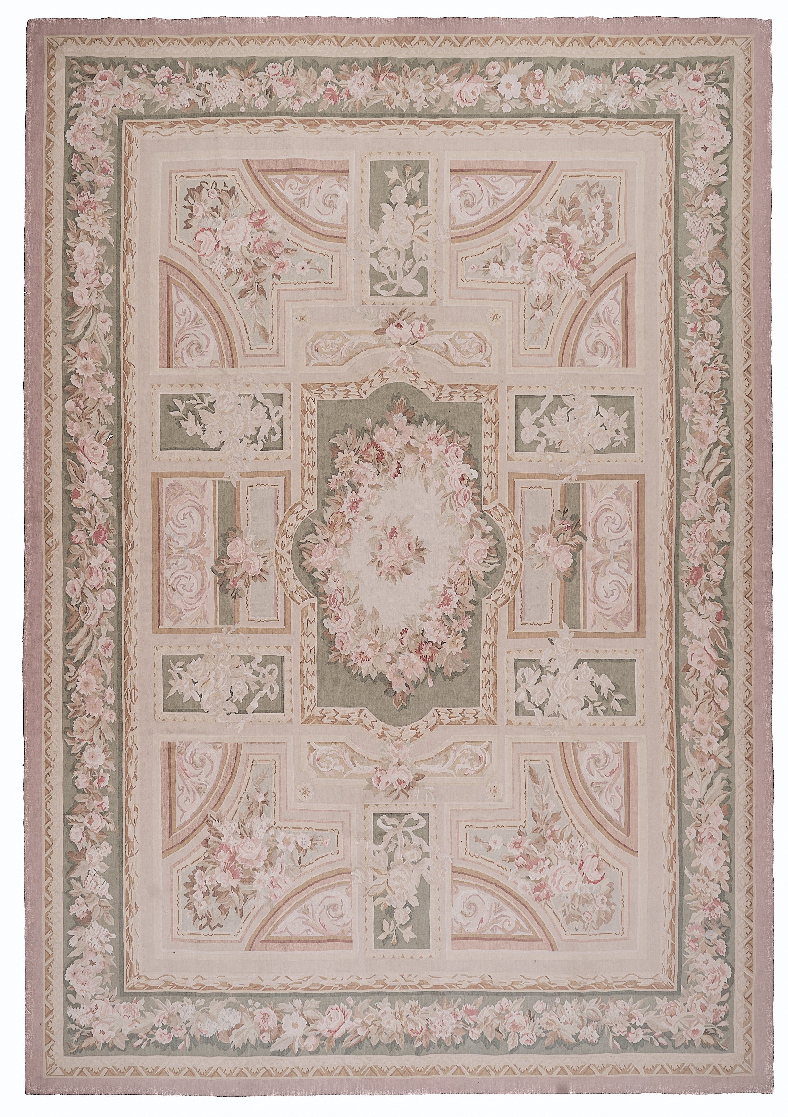 Antique 19th C Design Aubusson Rug 465