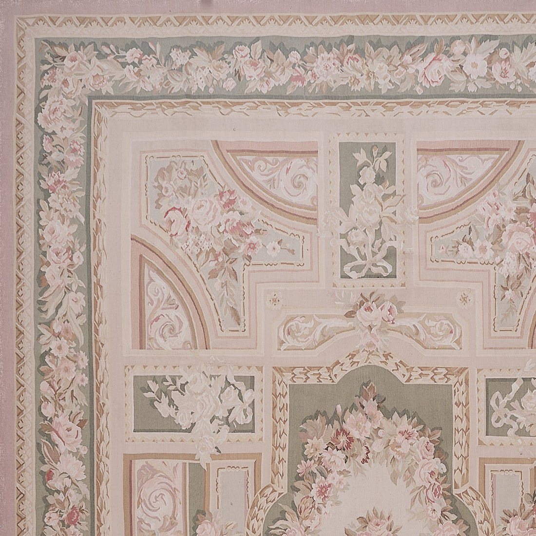 Antique 19th C Design Aubusson Rug 465