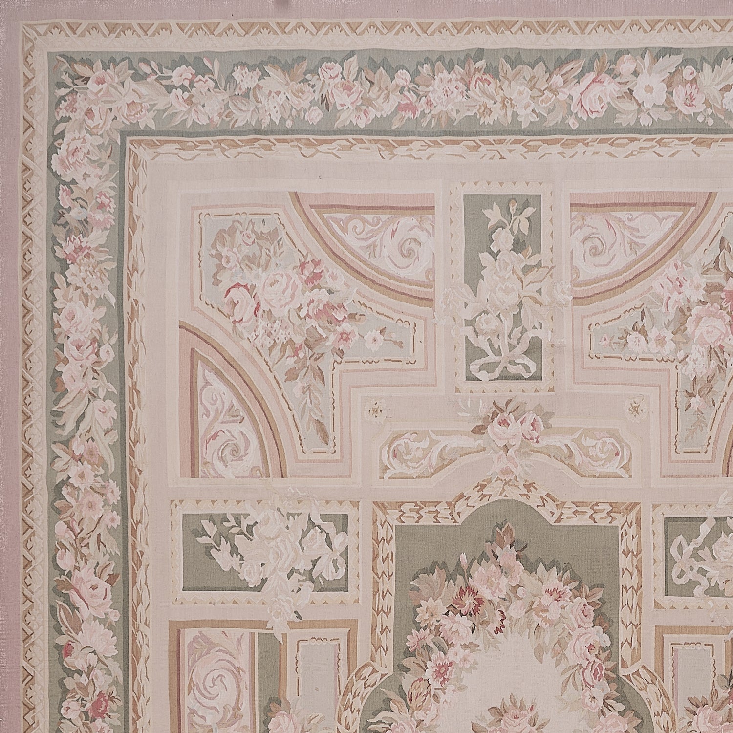 Antique 19th C Design Aubusson Rug 465