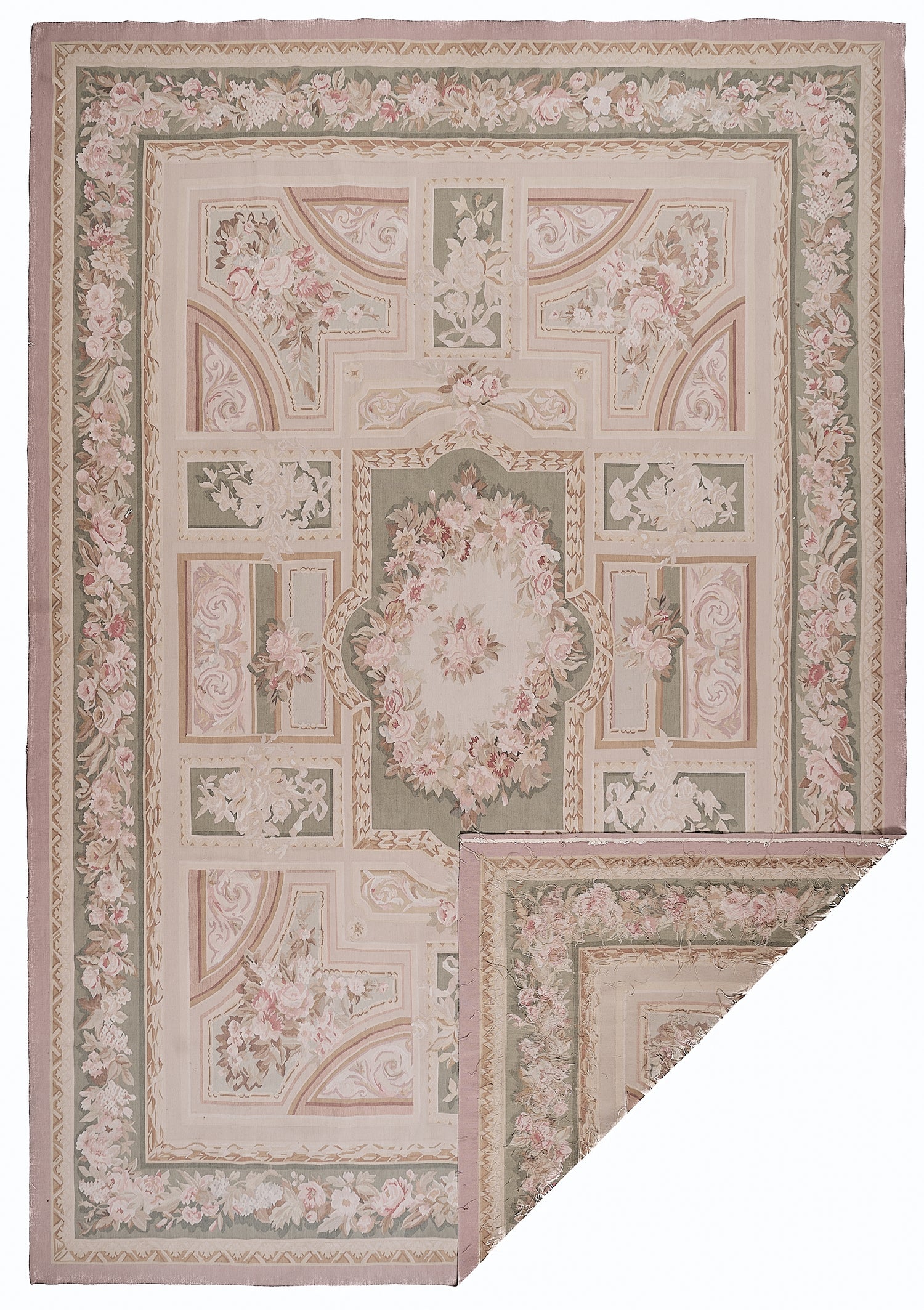Antique 19th C Design Aubusson Rug 465