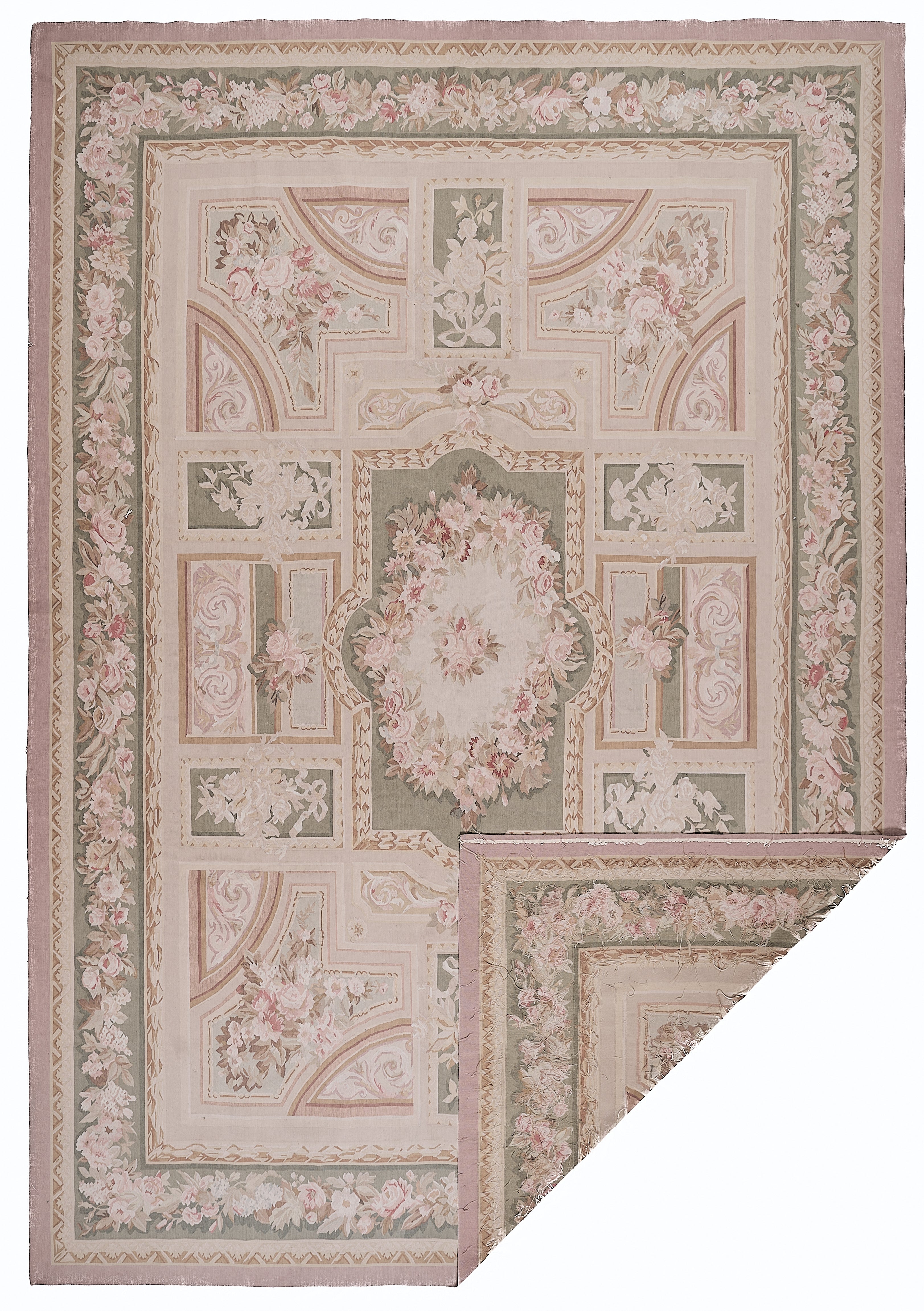 Antique 19th C Design Aubusson Rug 465