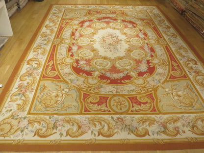 Antique 19th C Design Aubusson Rug 468