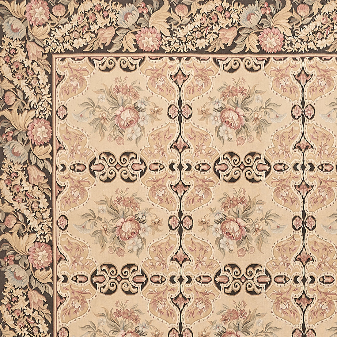 Antique 19th C Design Aubusson Rug 469