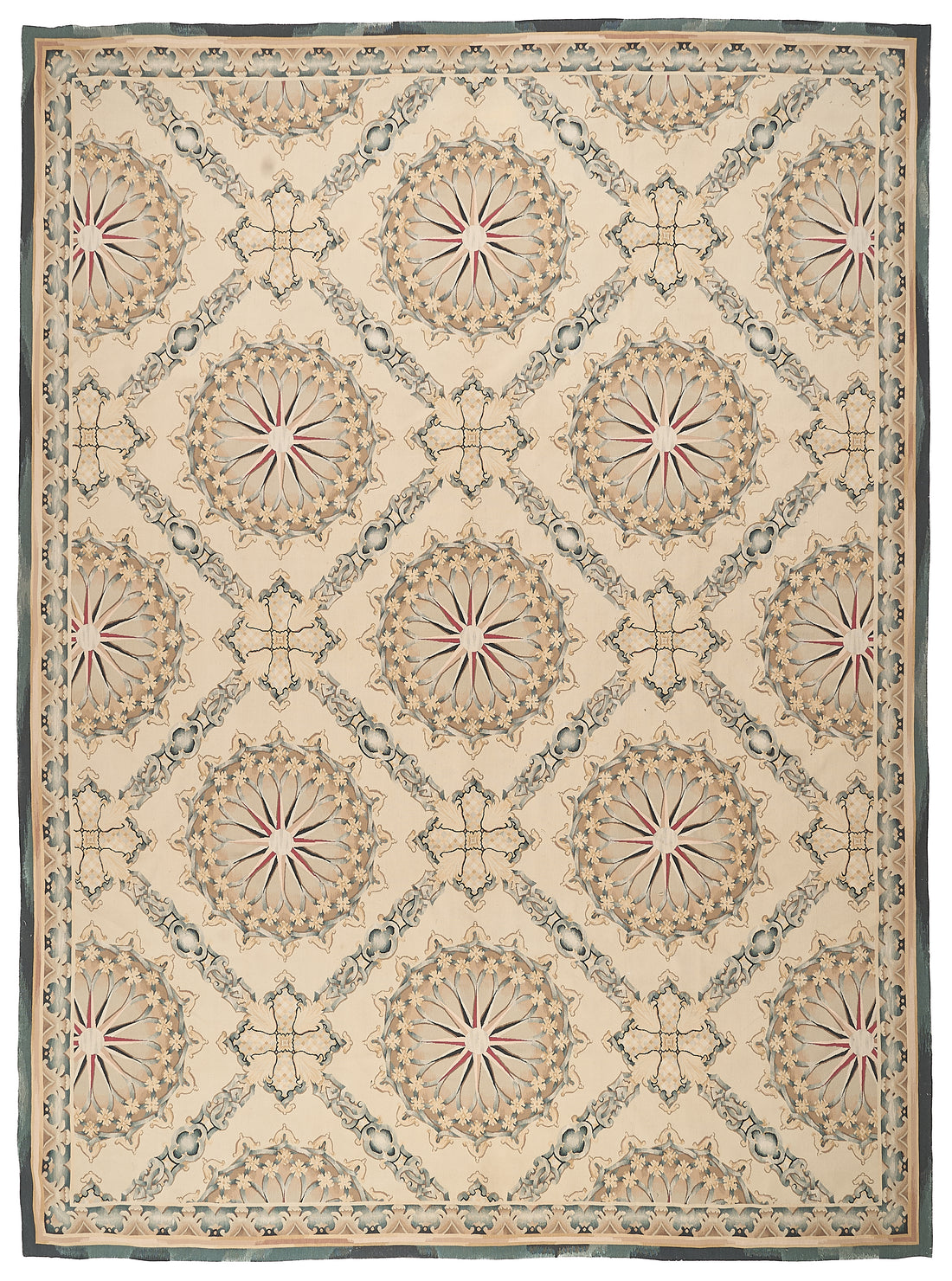 Antique 19th C Design Aubusson Rug 470
