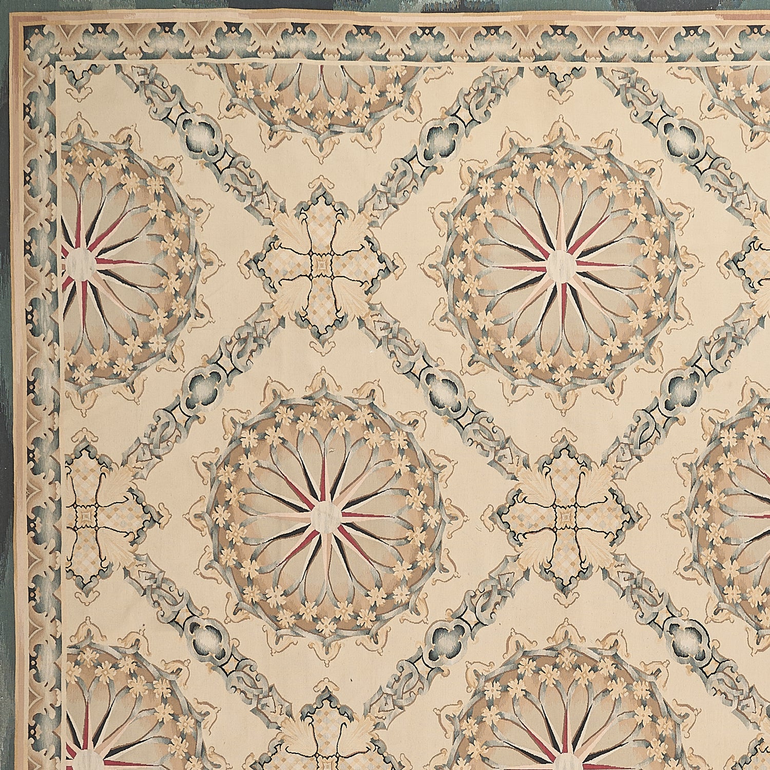 Antique 19th C Design Aubusson Rug 470