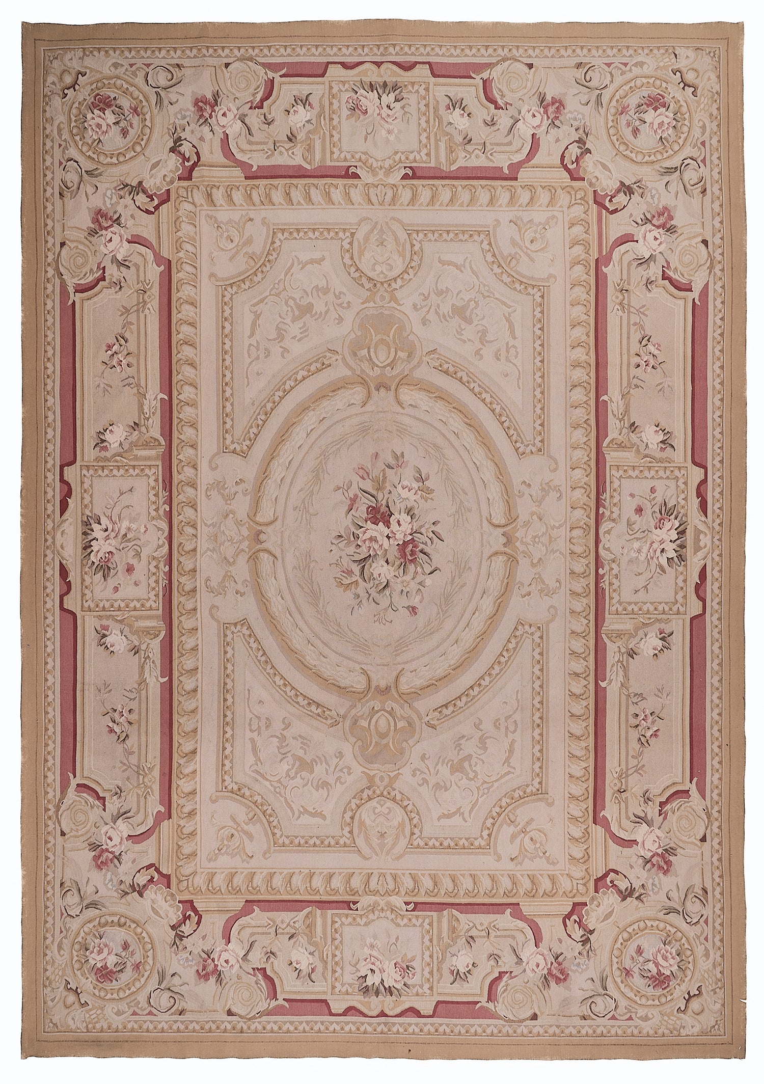 Antique 19th C Design Aubusson Rug 471