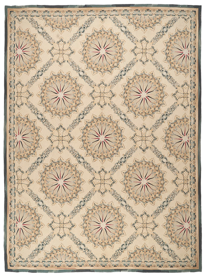 Antique 19th C Design Aubusson Rug 476