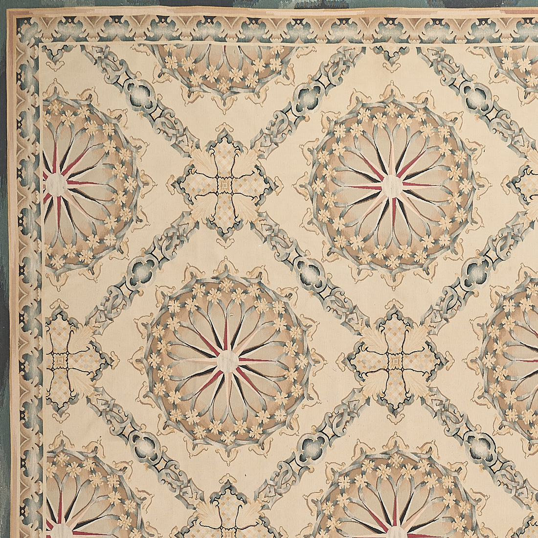 Antique 19th C Design Aubusson Rug 476