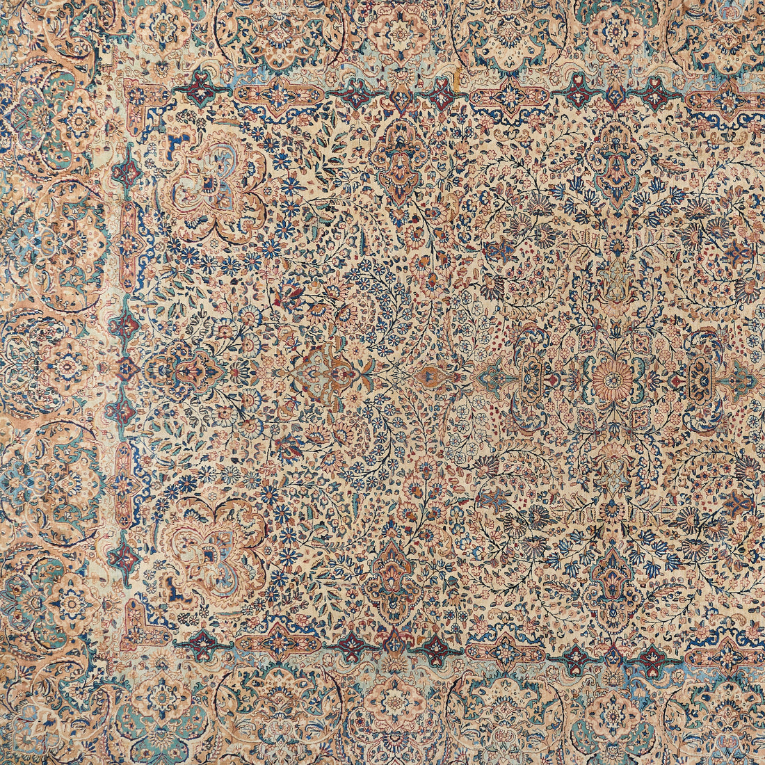 90006 Antique Persian Laver Kerman Circa 1900