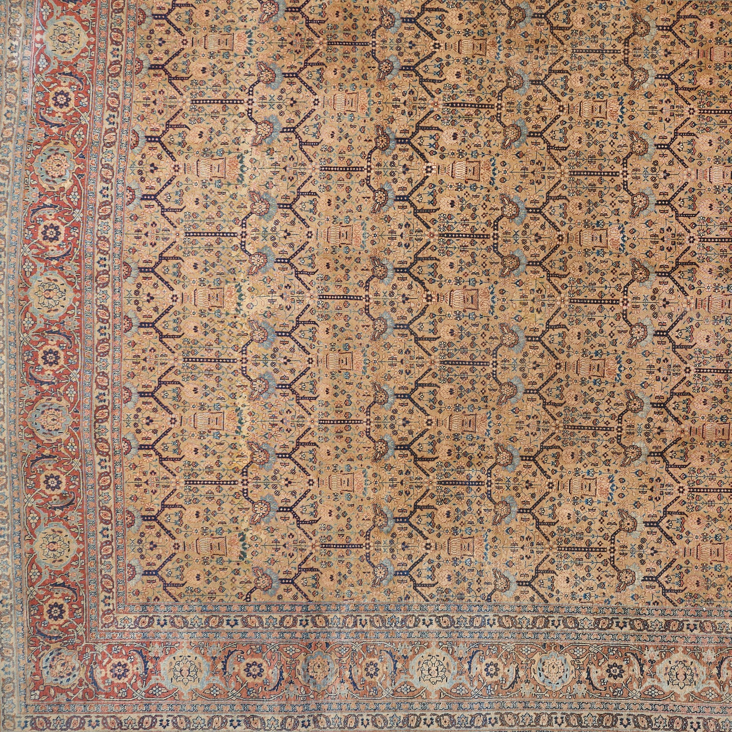 90007 Antique Persian Tabriz Circa 1880