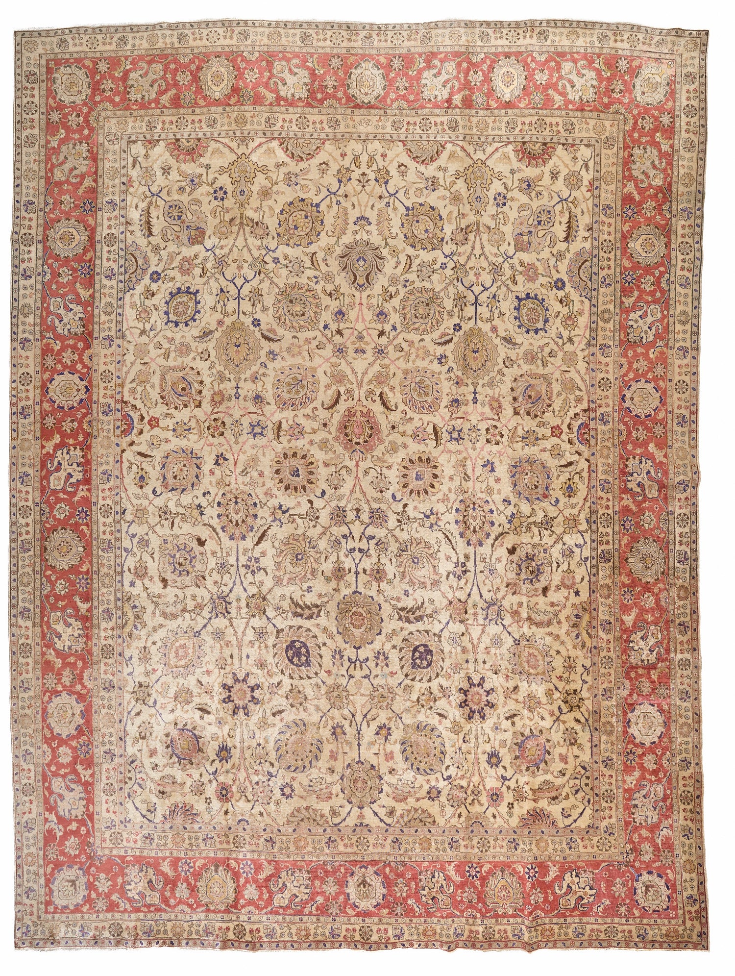 90008 Antique Persian Tabriz Carpet Circa 1900