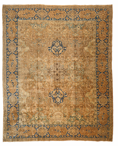 90009 Antique Persian Tabriz Carpet Circa 1900