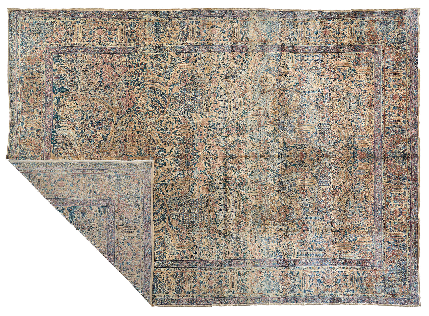 90017 Antique Persian laver kerman Rug Circa&amp;nbsp;1900