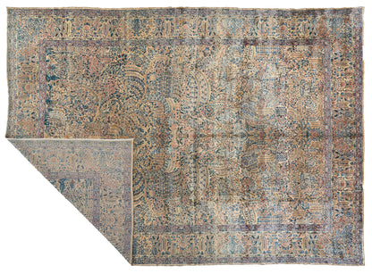 90017 Antique Persian laver kerman Rug Circa&amp;nbsp;1900
