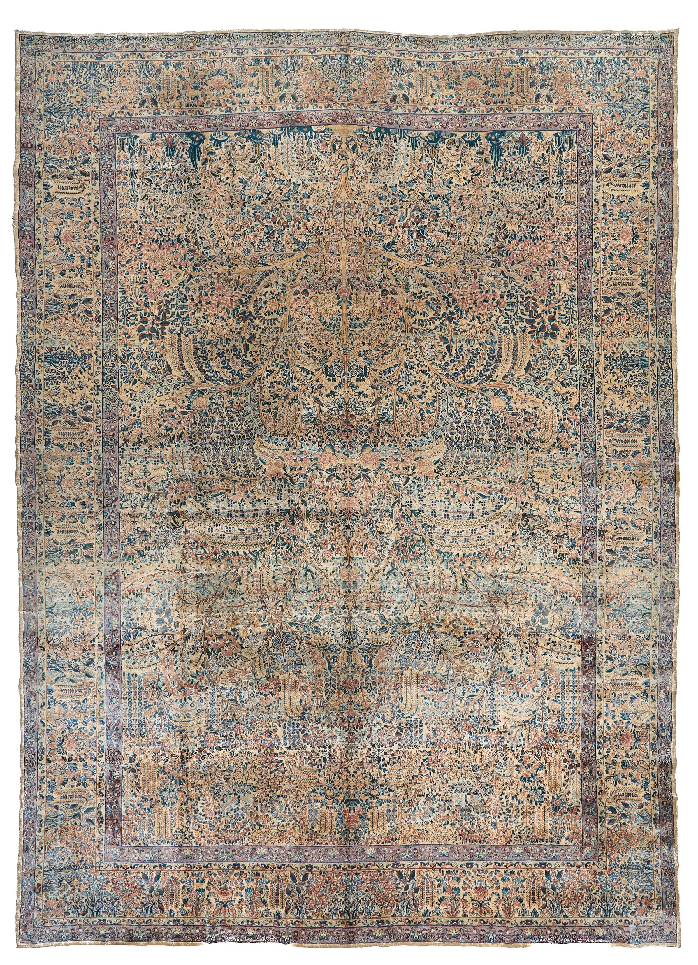 90017 Antique Persian laver kerman Rug Circa&amp;nbsp;1900