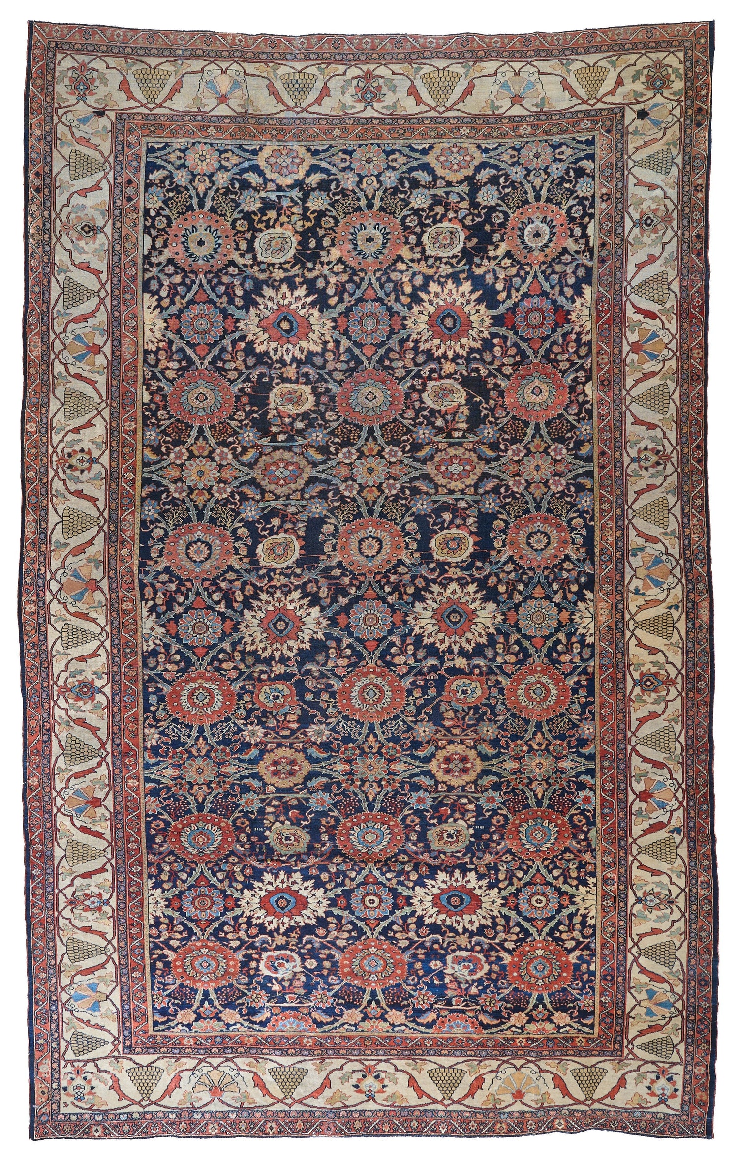 90019 Antique Persian Sultanabad Rug Circa 1880