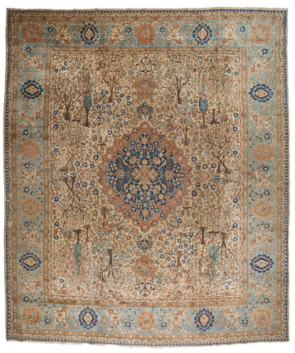 90021 Antique Persian Tabriz Rug Circa 1900