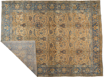 90023 Antique Persian laver Kerman Circa 1900