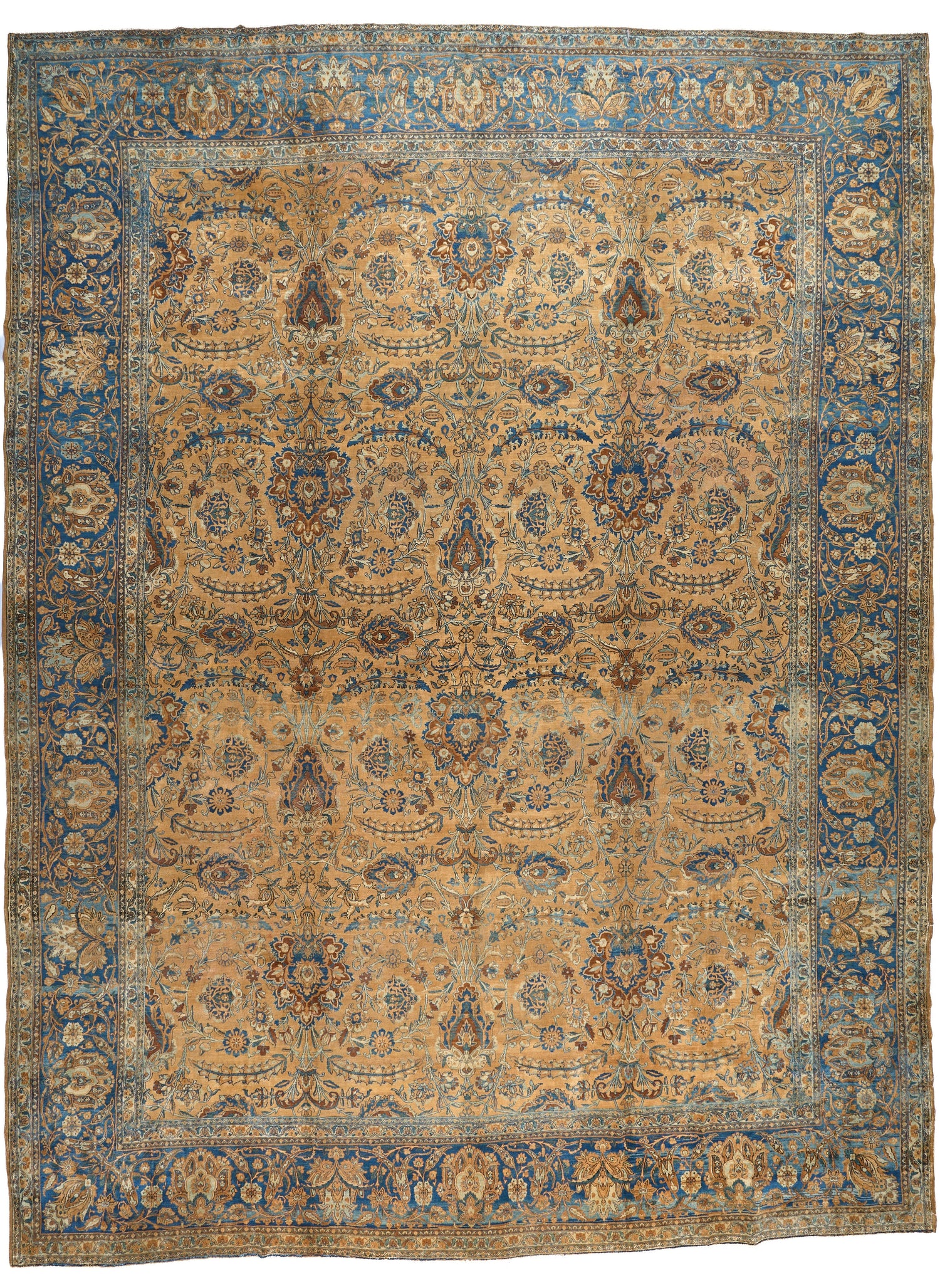 90023 Antique Persian laver Kerman Circa 1900