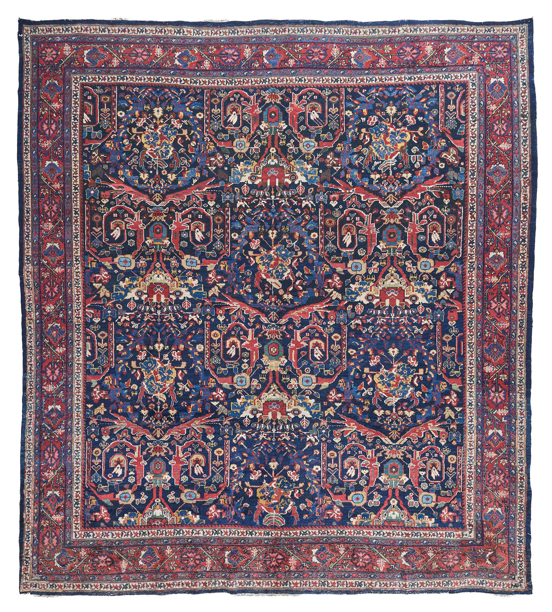 90039 Semi-Antique Persian Mahal Mostofi Design Circa 1000