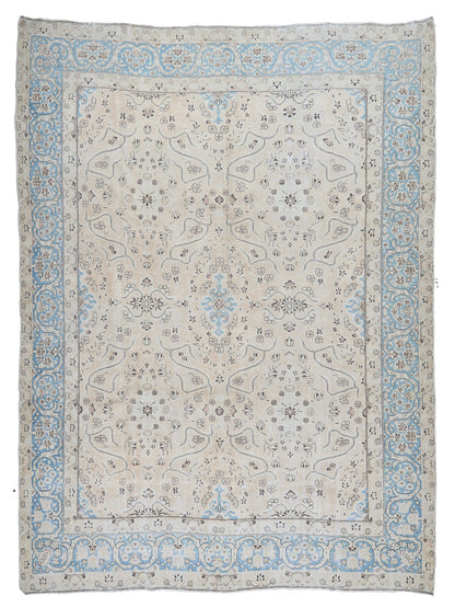 90055 Semi Antique Persian Laver Kirman Circa 1940