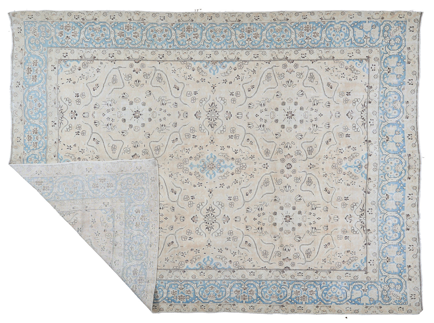 90055 Semi Antique Persian Laver Kirman Circa 1940