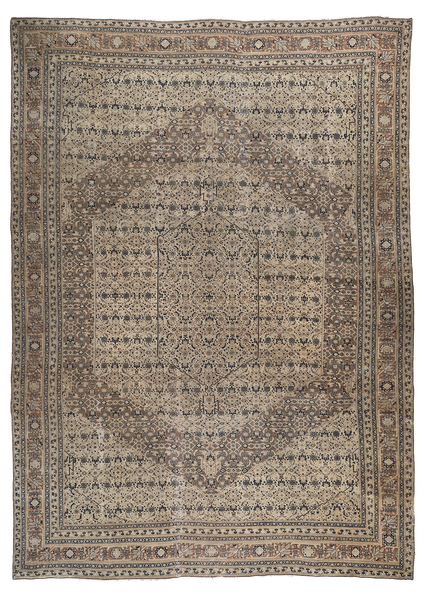 90058 Semi-Antique Persian Tabriz Circa 1900