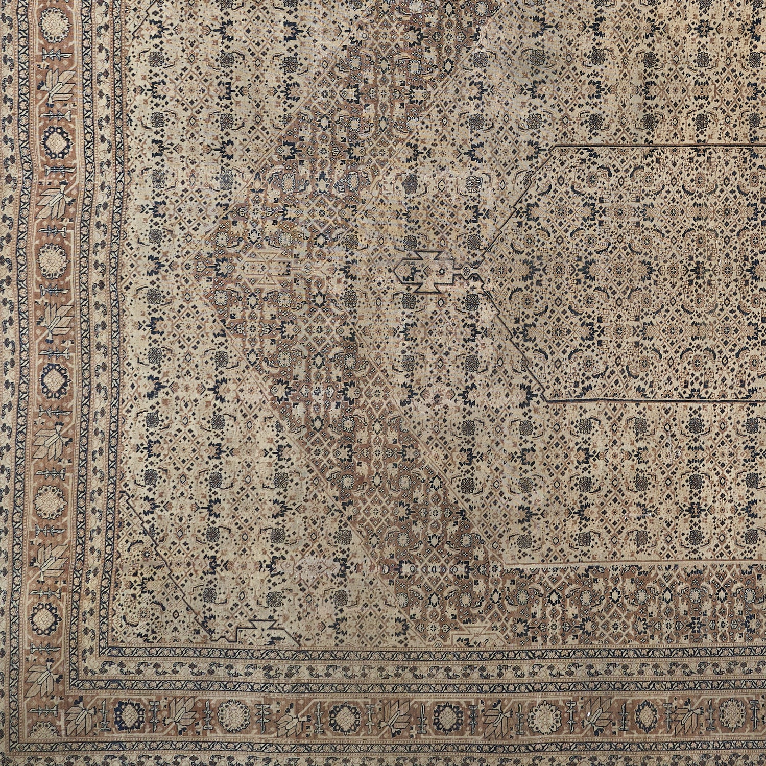 90058 Semi-Antique Persian Tabriz Circa 1900