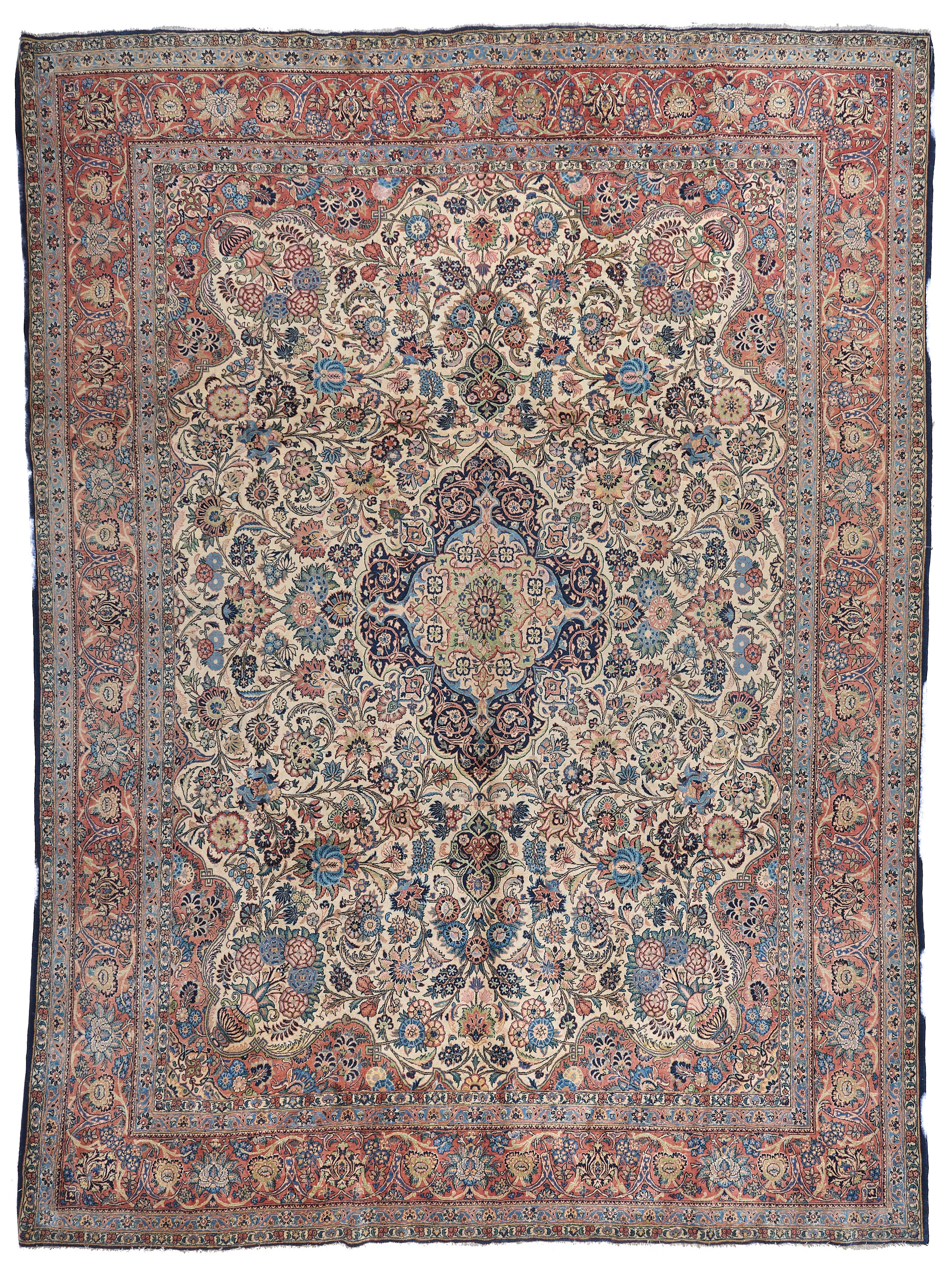 90063 Semi Antique Persian Kashan Rug Circa 1940