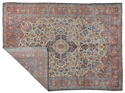 90063 Semi Antique Persian Kashan Rug Circa 1940