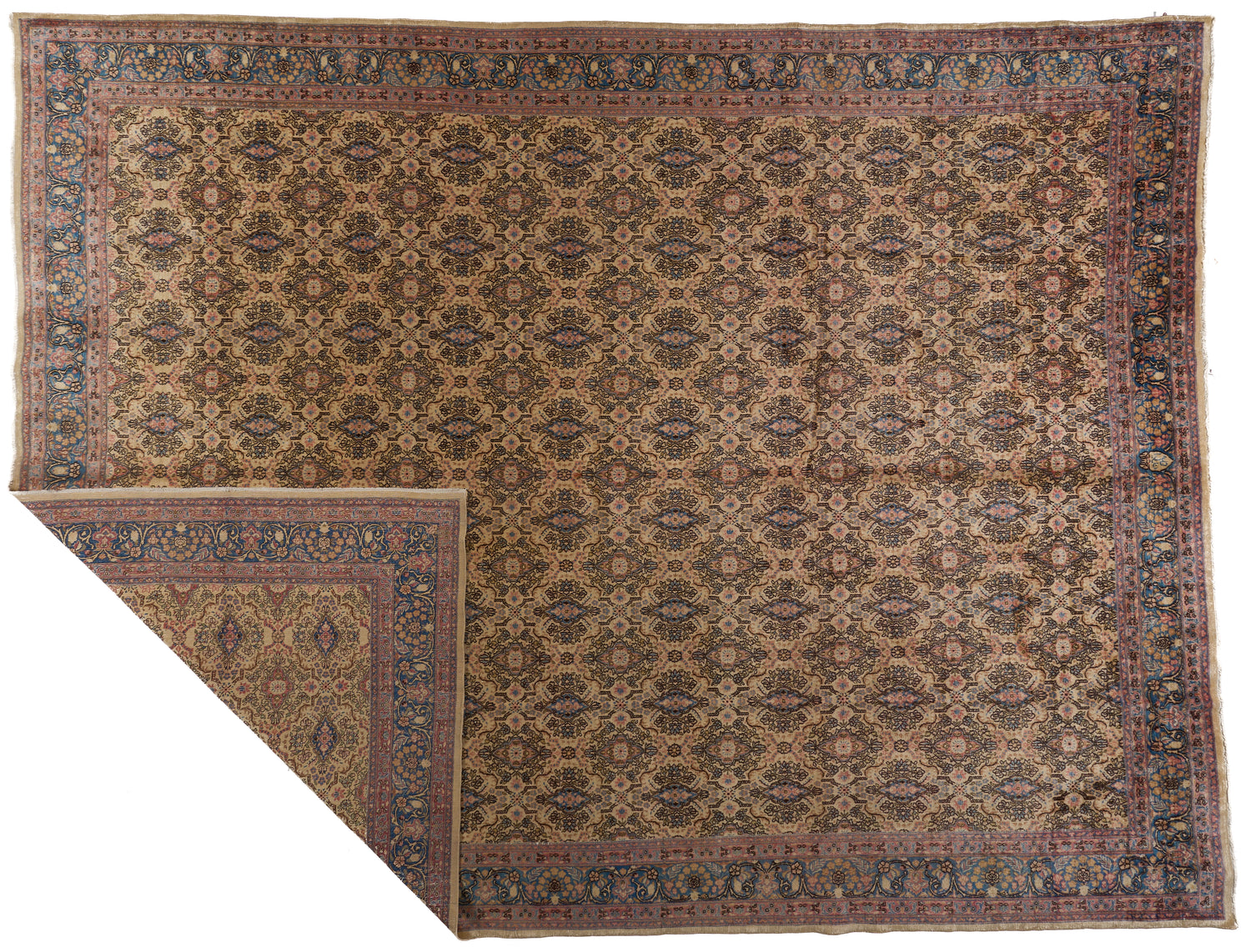 90071 Semi-Antique Persian Tabriz Circa 1950