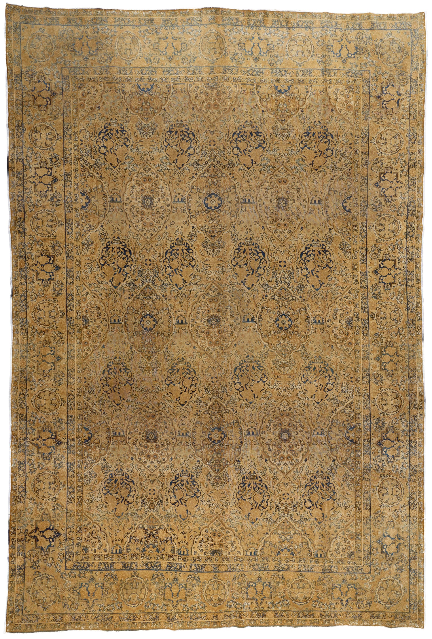 90072 Antique Persian Laver Kerman Rug Circa 1900