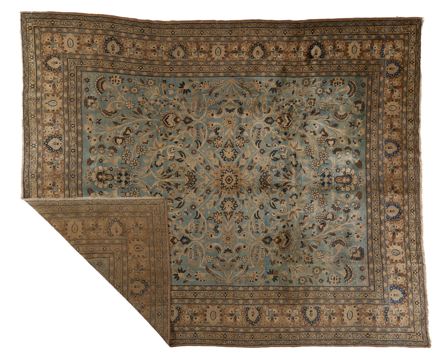 90080 Antique Late 19th Century Persian Tabriz Rug