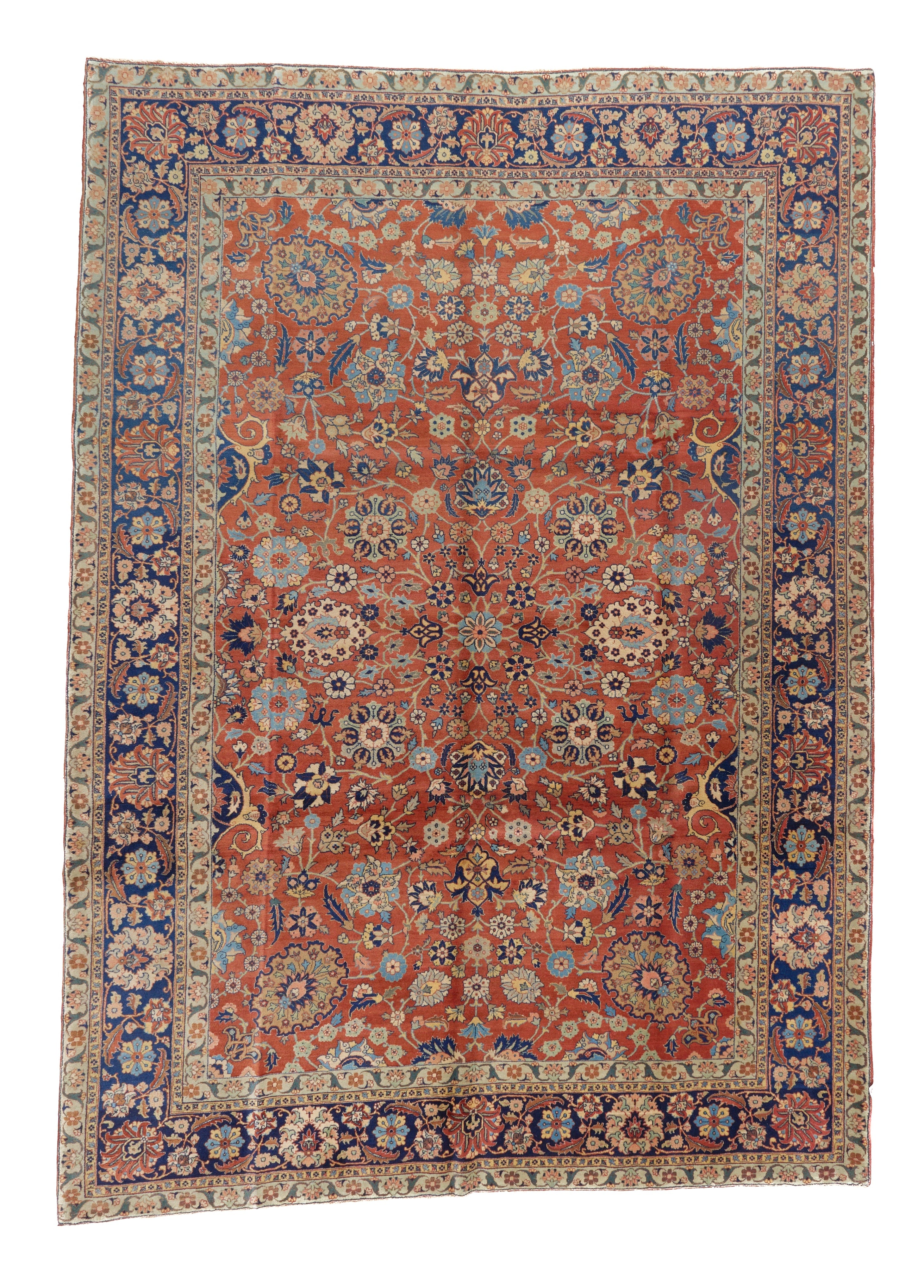90124 Antique Persian Tabriz Rug Circa 1920